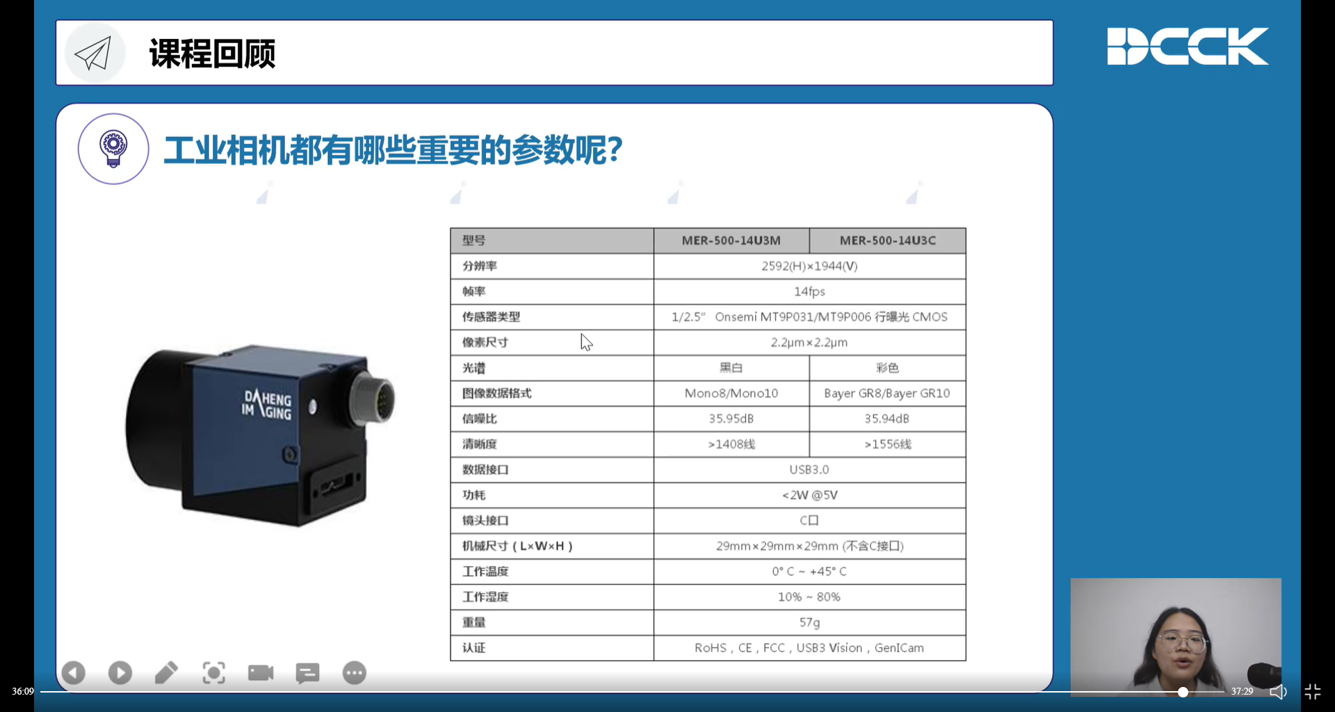 DCCK“启航计划“3+2第三课相机参数于选型