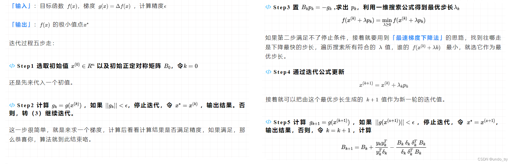 优化算法之最速梯度下降法、牛顿法、拟牛顿法(DFP及BFGS)