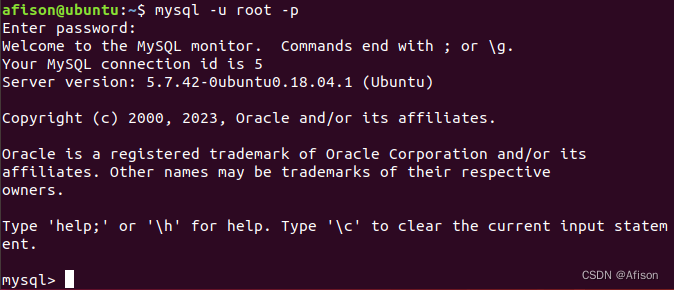 Ubuntu环境安装MySQL数据库