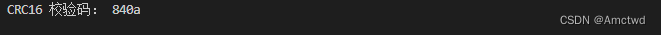 【Golang】ModbusRTU<span style='color:red;'>协议</span><span style='color:red;'>CRC</span>16<span style='color:red;'>校验</span><span style='color:red;'>算法</span>