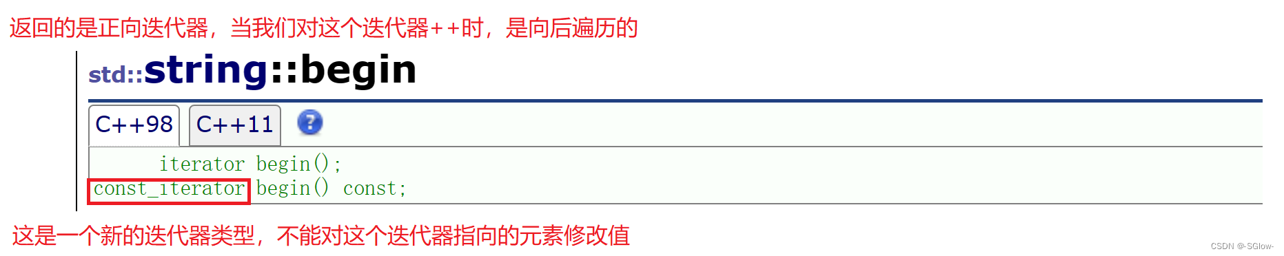 C++<span style='color:red;'>相关</span><span style='color:red;'>概念</span>和易错语法（<span style='color:red;'>12</span>）（迭代器、string容量调整）