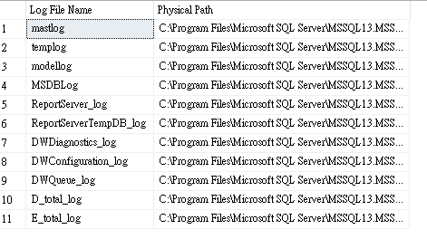 SQL Server 2008R2 日志文件大小设置及查询