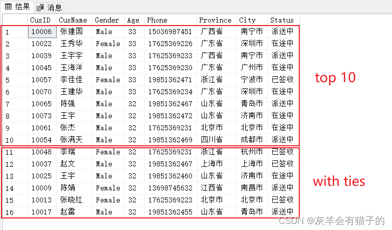 SQL Sever 基础知识 - 限制行数