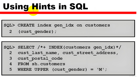 MySQL Hints：控制查询优化器的选择