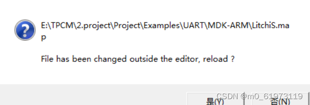 File has been changed outside the editor, reload?