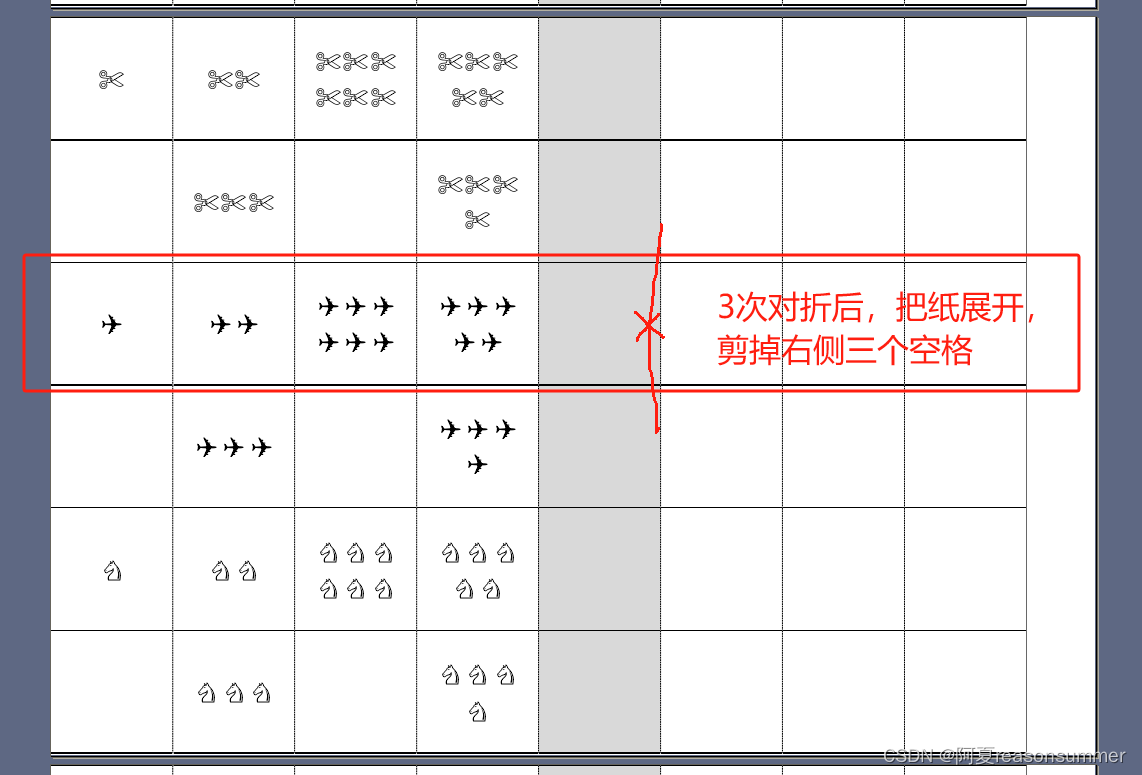 【教学类-40-09】A4骰子纸模制作9.0（3.47CM嵌套骰子 一条8格便于对折，表格相连 一页3个 油墨打印A4铅画纸）