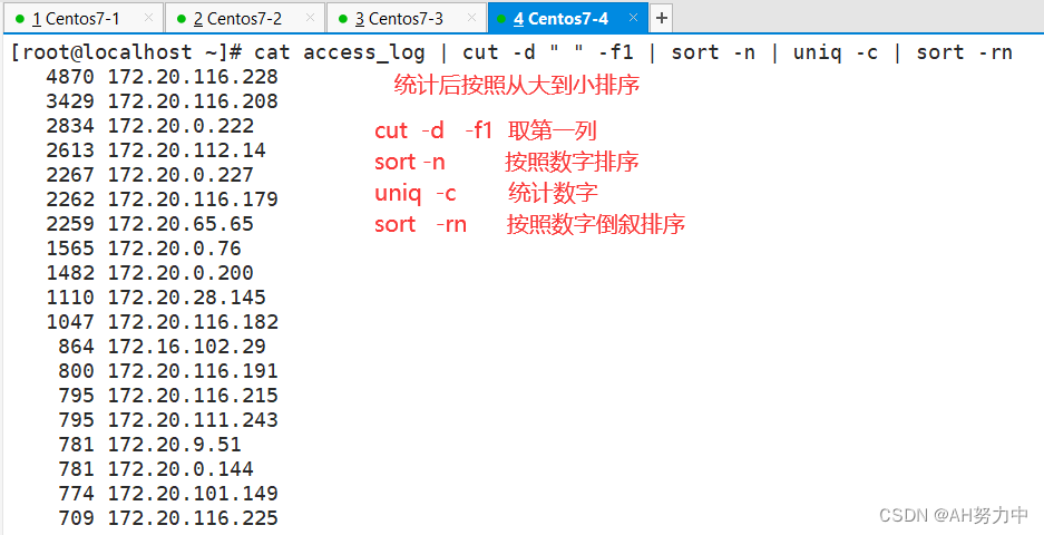 Linux系统命令 --- seq tr cut sort uniq