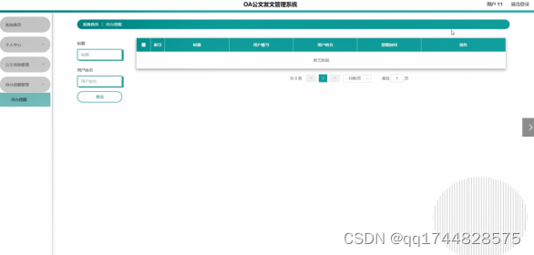 基于springboot的OA公文发文管理系统