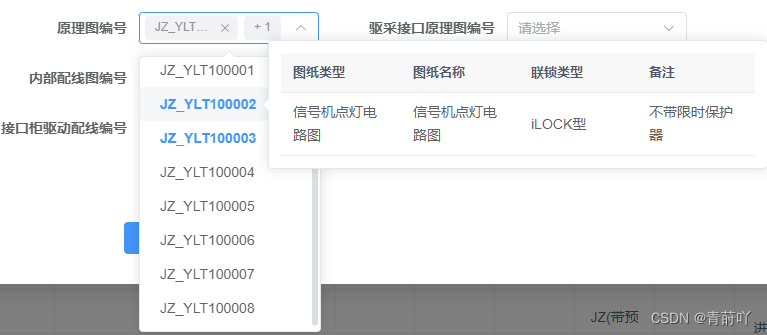 实现鼠标移动el-select下拉框的label上面显示出table悬浮窗