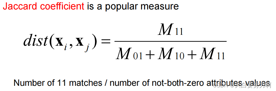 Jaccard coefficient