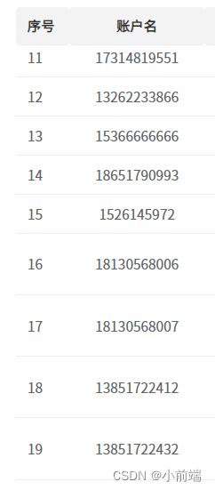 elementPlus的table设置序号