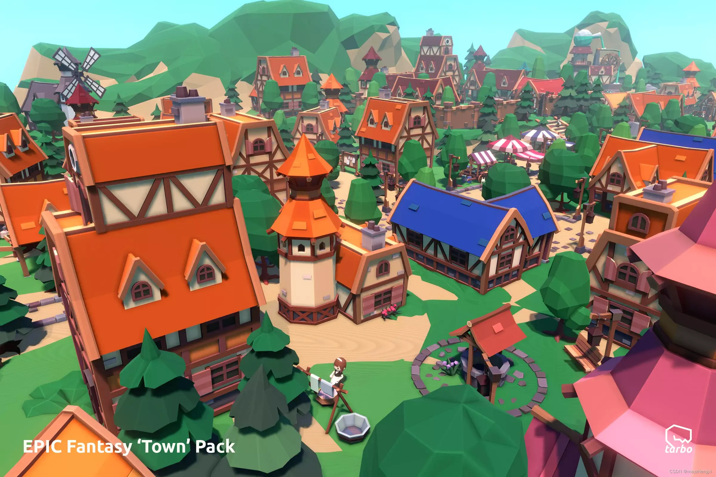 EPIC Fantasy Town - Low Poly 3D Art（幻想乡村小镇模型）