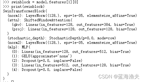 如何用<span style='color:red;'>pytorch</span>调用预<span style='color:red;'>训练</span>Swin Transformer中<span style='color:red;'>的</span><span style='color:red;'>一个</span>Swin block<span style='color:red;'>模块</span>