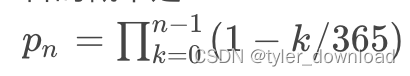 <span style='color:red;'>python</span> <span style='color:red;'>实现</span> <span style='color:red;'>AIGC</span> <span style='color:red;'>大</span><span style='color:red;'>模型</span><span style='color:red;'>中</span><span style='color:red;'>的</span><span style='color:red;'>概率论</span>:<span style='color:red;'>生日</span><span style='color:red;'>问题</span><span style='color:red;'>的</span>公式<span style='color:red;'>推导</span>