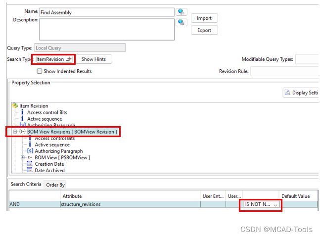 Teamcenter 查询包含Assembly的ItemRevision