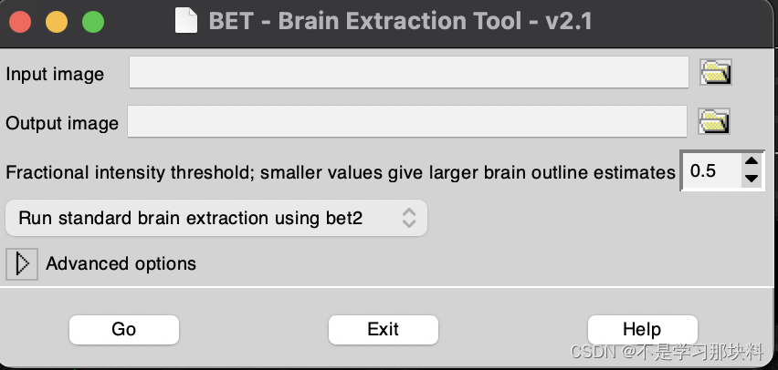 Bet Brain Extraction GUI界面