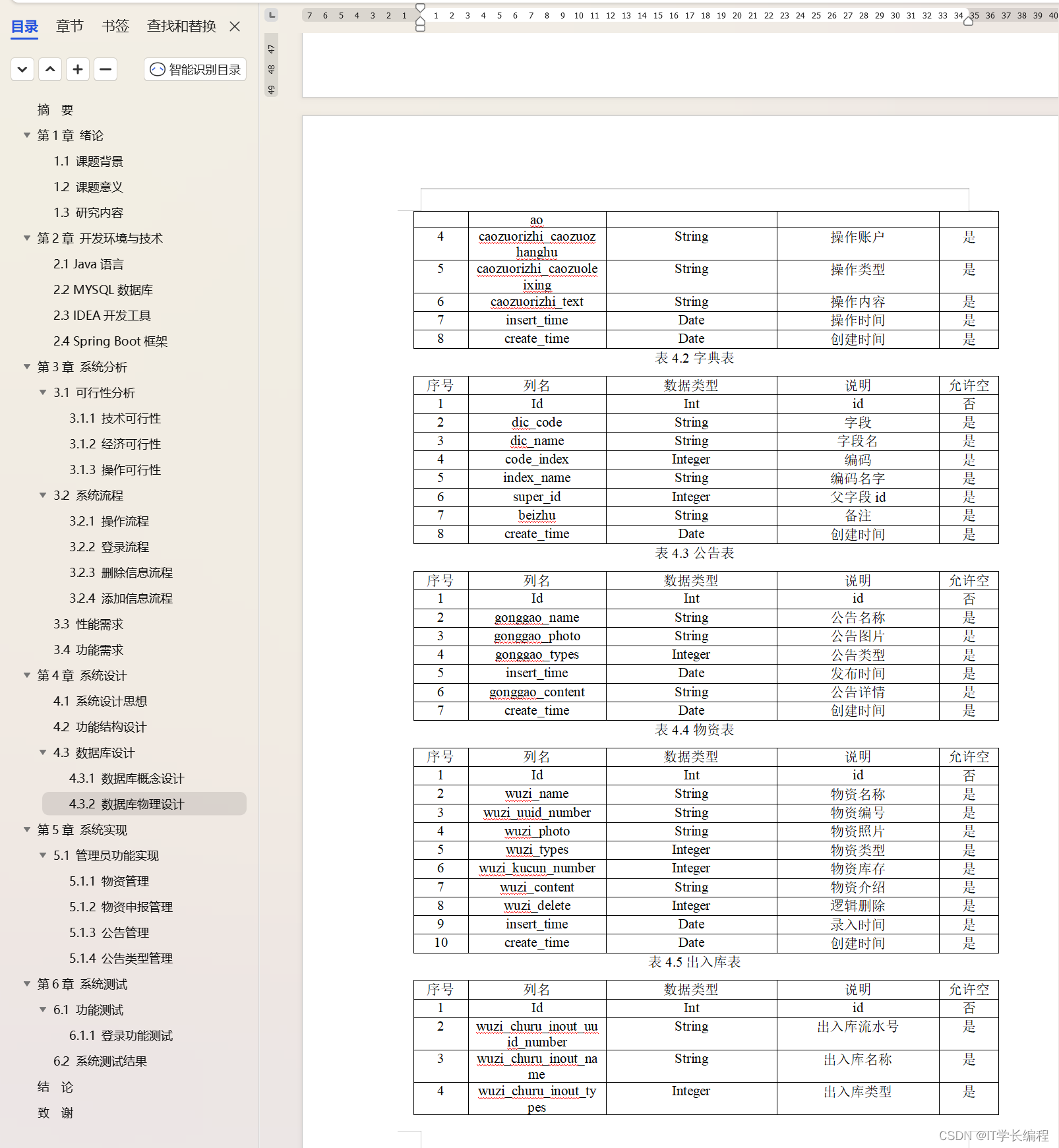 计算机毕业设计 基于SpringBoot的物资综合管理系统的设计与实现 Java实战项目 附源码+文档+视频讲解