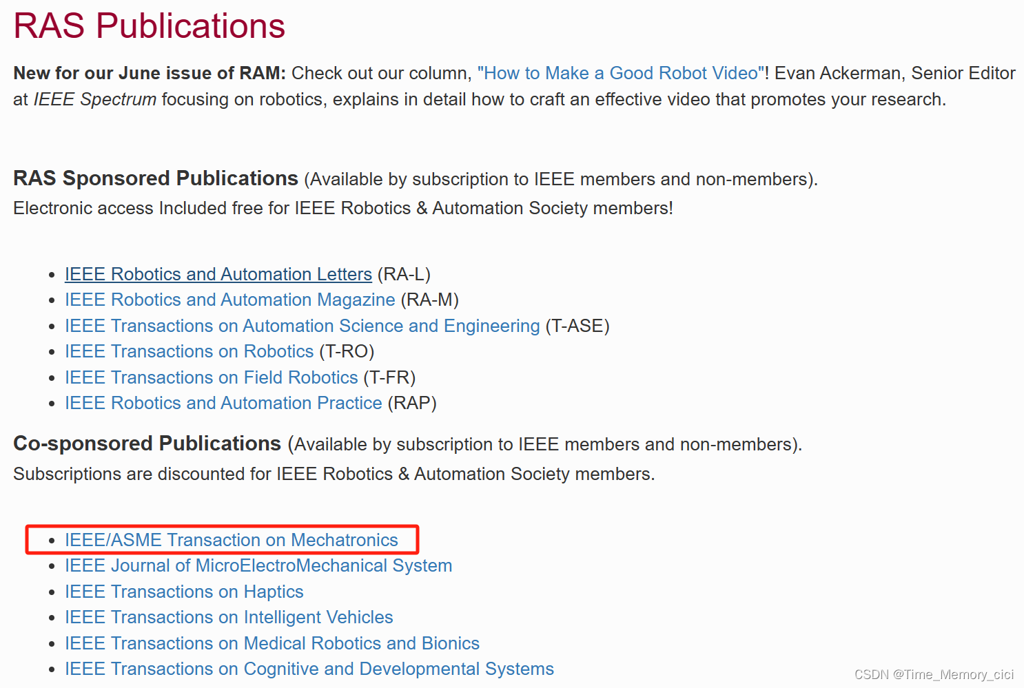 IEEE/ASME Transaction On Mechatronics与IEEE Transactions On ...