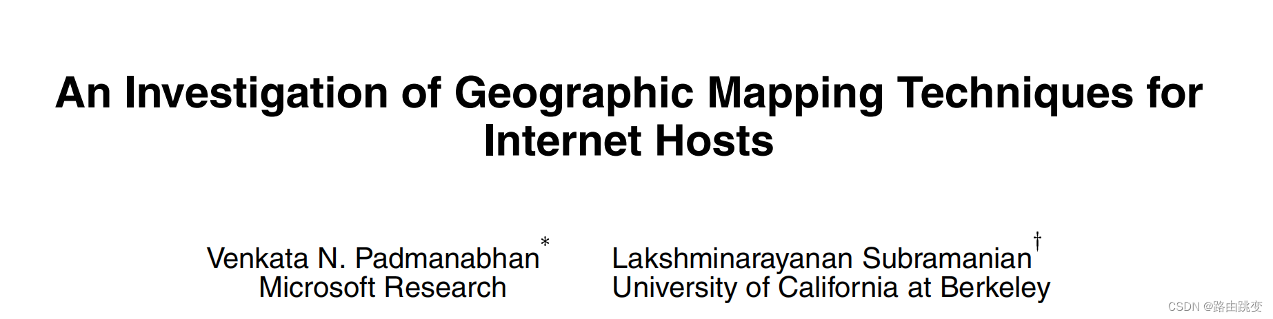 An Investigation of Geographic Mapping Techniques for Internet Hosts（2001年）第二部分