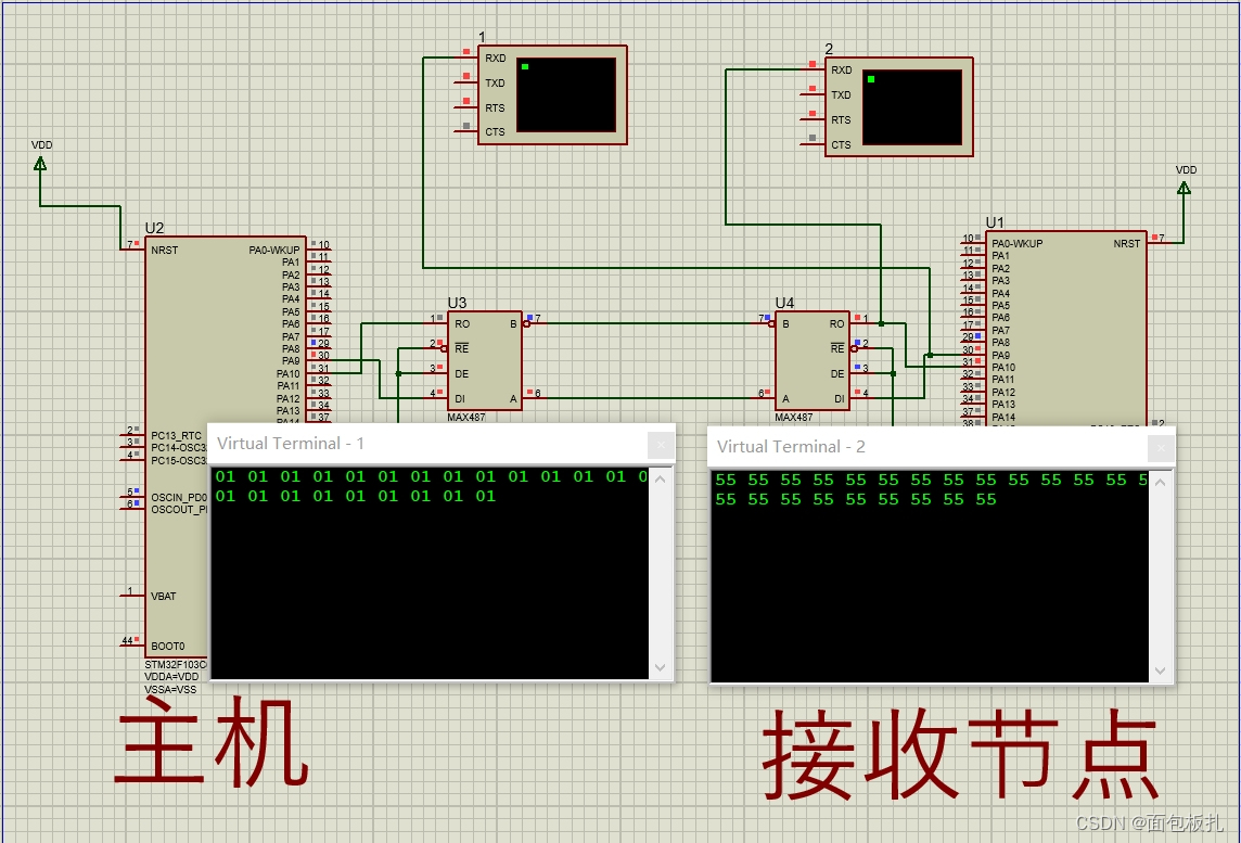 【STM32+HAL+Proteus】系列学习教程---RS485总线（收发仿真实现）