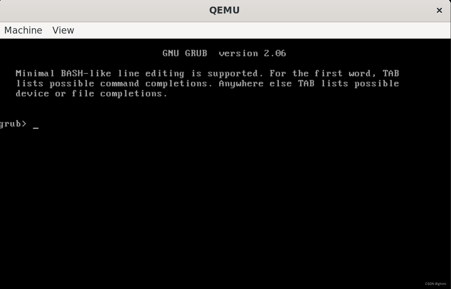 [笔记] 使用 qemu/grub 模拟系统启动(单分区)