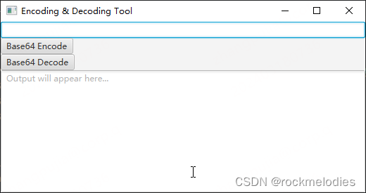 【JAVA快速编写UI】 Java 编写一个编码转换和加解密工具，可以创建一个简单的 GUI 应用程序（例子）