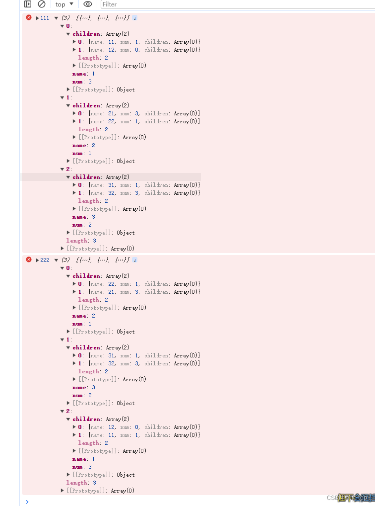 [js] 递归，数组对象根据某个值进行升序或者降序