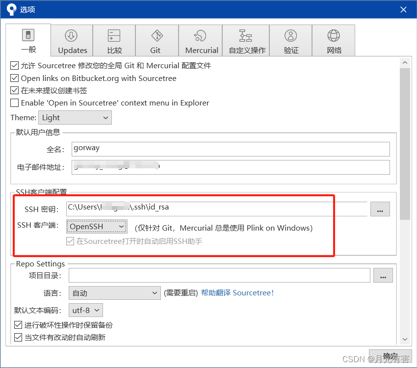 使用Sourcetree推送本地仓库至远程仓库时报错The host key is not cached for this server