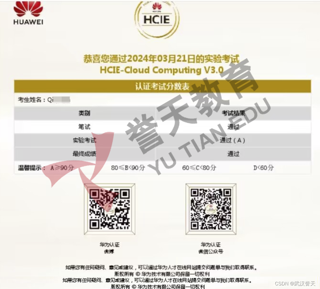 30天通关HCIE 3.0,誉天云计算学员备考战报上新!