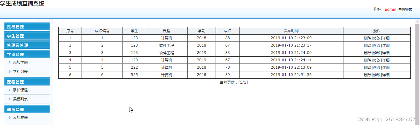 java servlet 学生成绩查询管理系统Myeclipse开发mysql数据库web结构java编程计算机网页项目