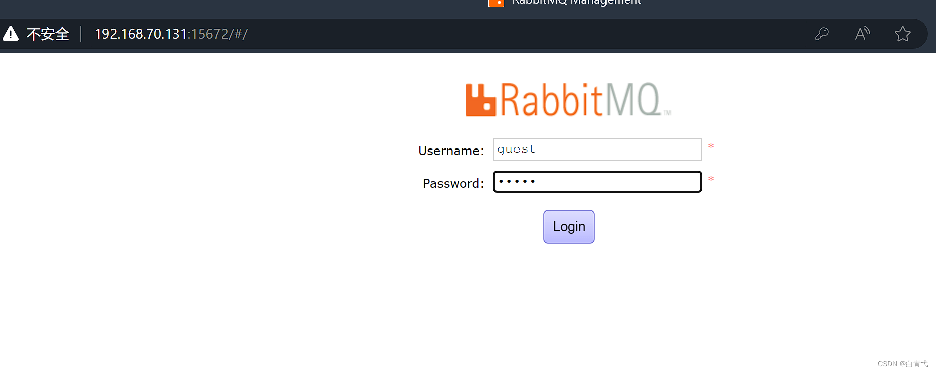 rabbit安装成功，登录web界面