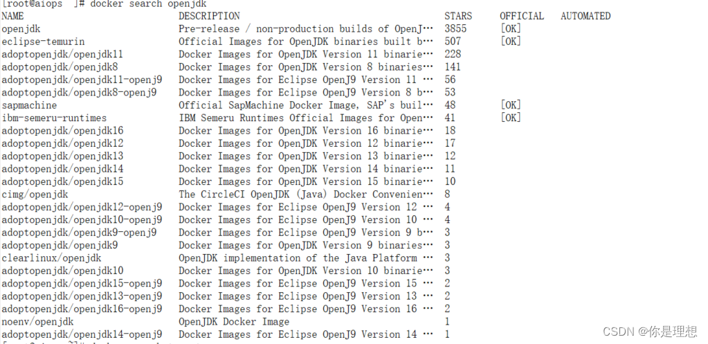 docker的常用命令