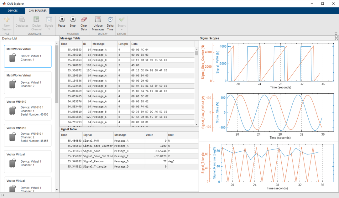 MATLAB - CAN 通信管理器（CAN Explorer）