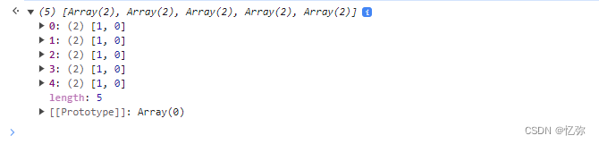 JS new Array.fill(new Array()) 创建二维数组 fill方法的坑