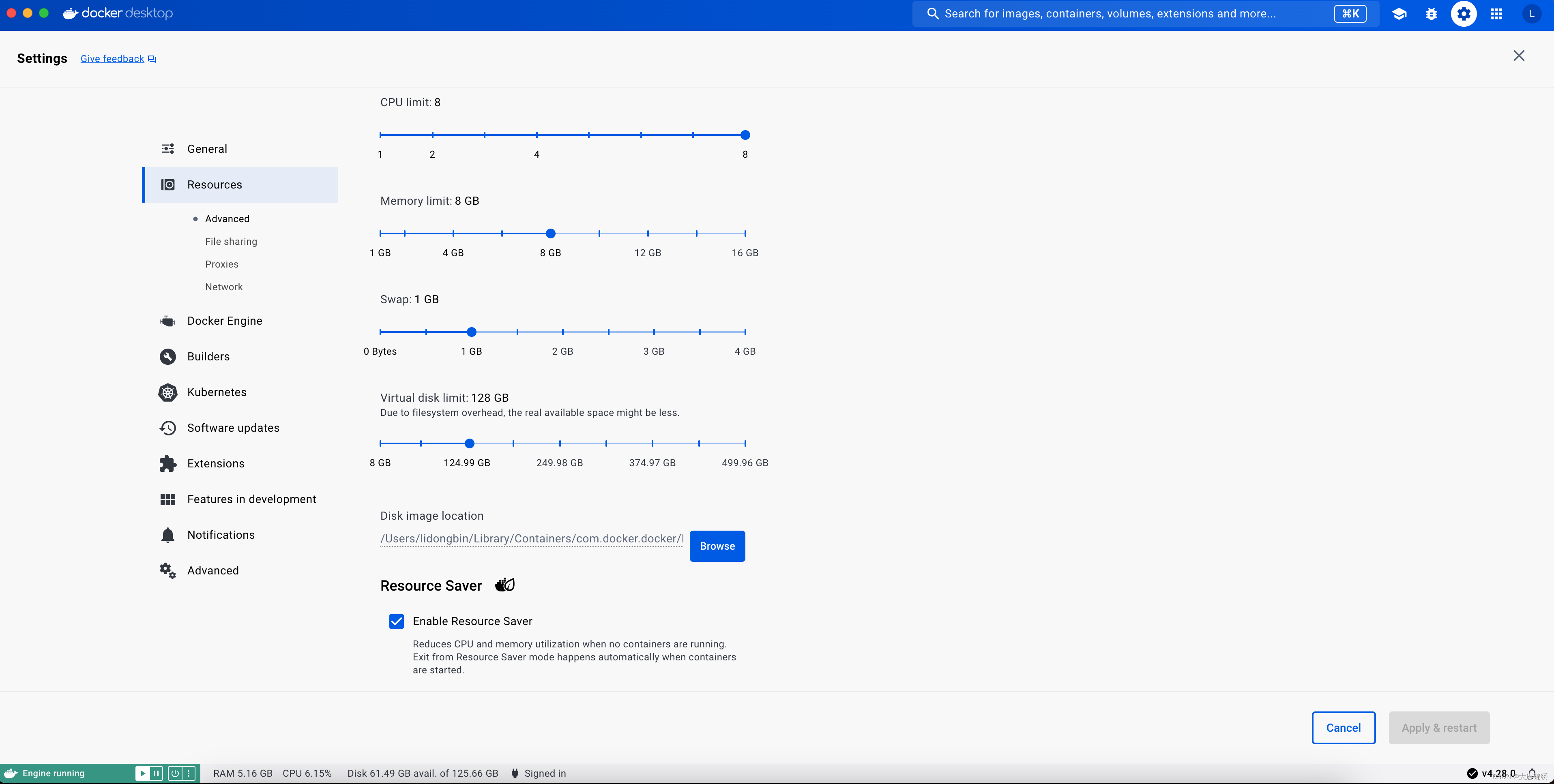 Mac下Docker Desktop starting的解决方法