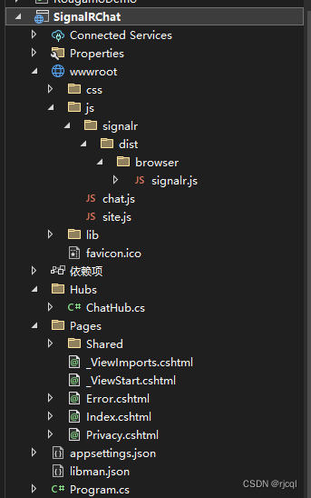 ASP.NET Core 使用 SignalR 的简单示例