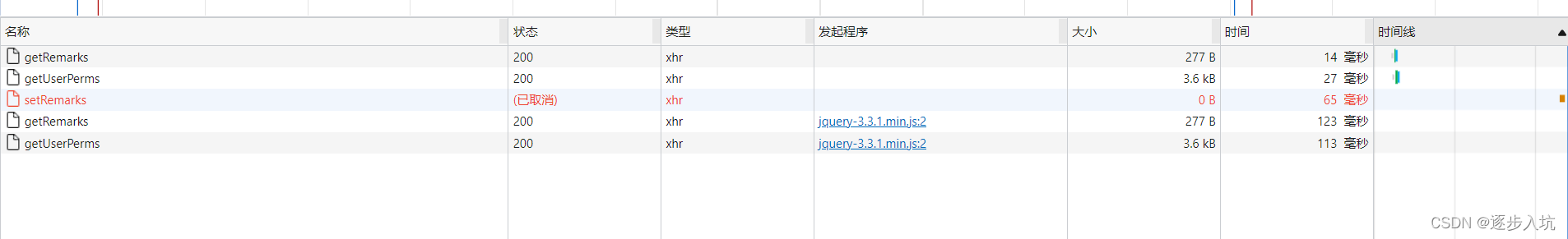 ajax重复请求状态为已取消