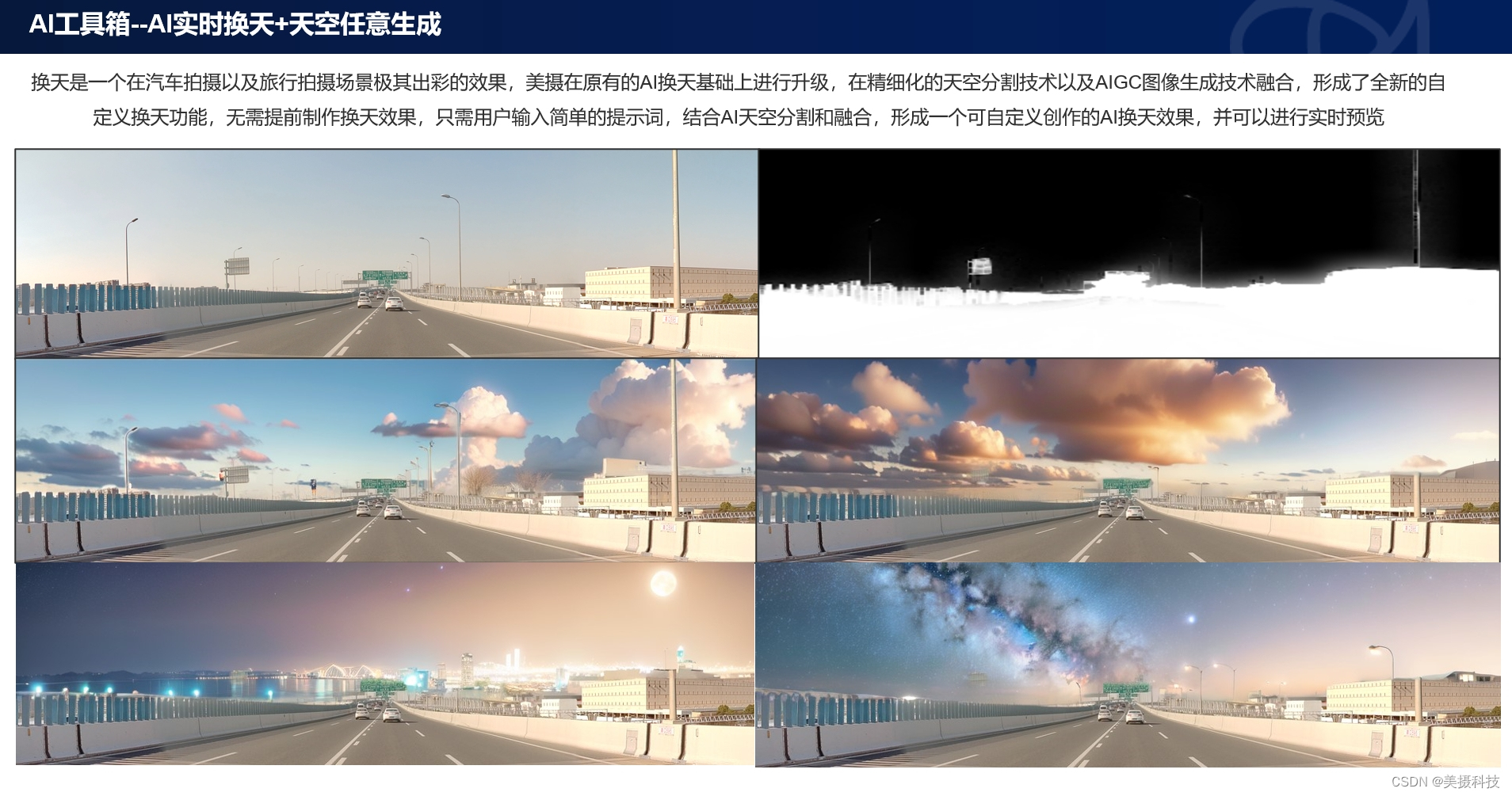 全新AI天空任意生成解决方案，颠覆传统换天效果
