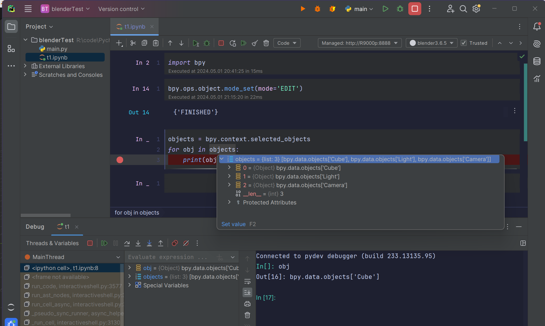 blender连接pycharm，使用jupyter notebook_blender+pycharm-CSDN博客