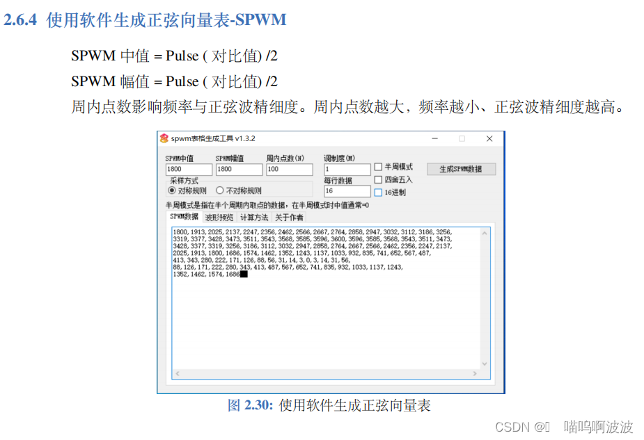 STM32F1学习笔记(六)—SPWM的输出_stm32输出spwm波的程序-CSDN博客 image.
