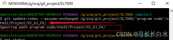 【git】git update-index --assume-unchanged（不改动.gitignore实现忽略文件）