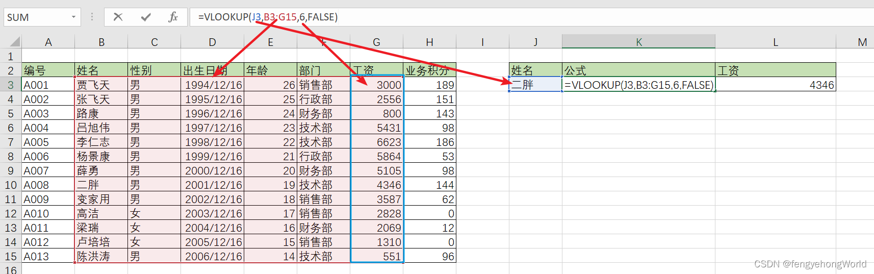 <span style='color:red;'>EXCEL</span> <span style='color:red;'>VLOOKUP</span>函数