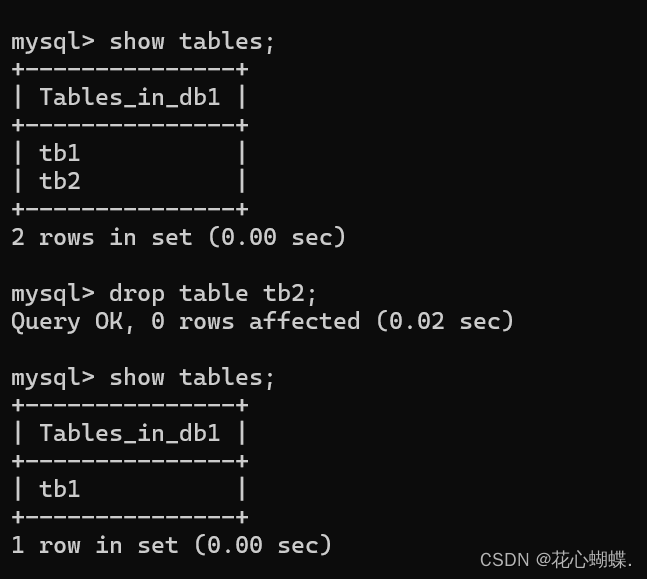 关于MySQL数据库和数据表的基础