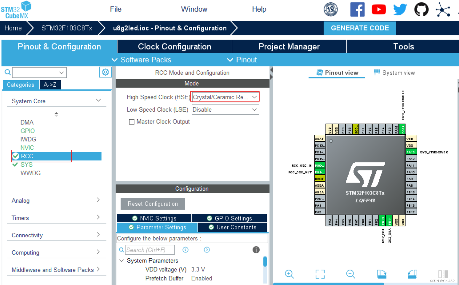 stm32_基于I2C协议的OLED显示(利用U82G库)