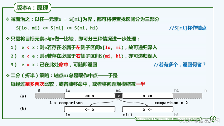 算法设计优化——有序向量二分查找算法与Fibonacci查找算法