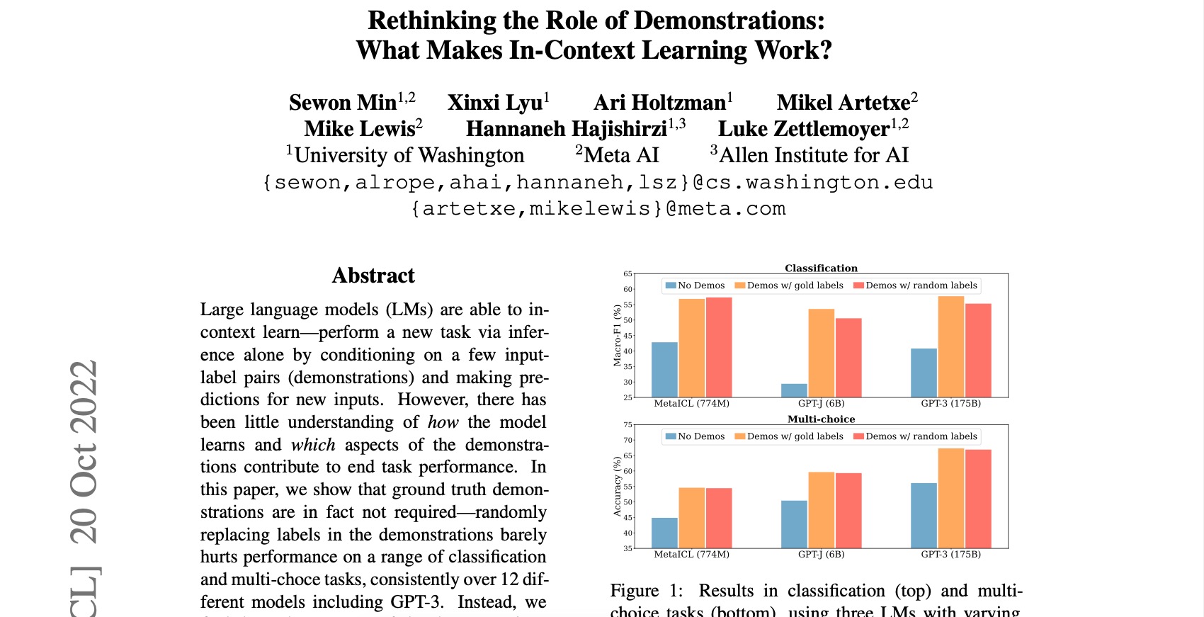 In-Context Learning】Rethinking the Role of Demonstrations: What Makes In-Context  Learning Work?-CSDN博客