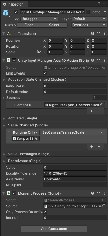 【Unity】【VR开发】用控制器摇杆改变Canvas的大小和位置