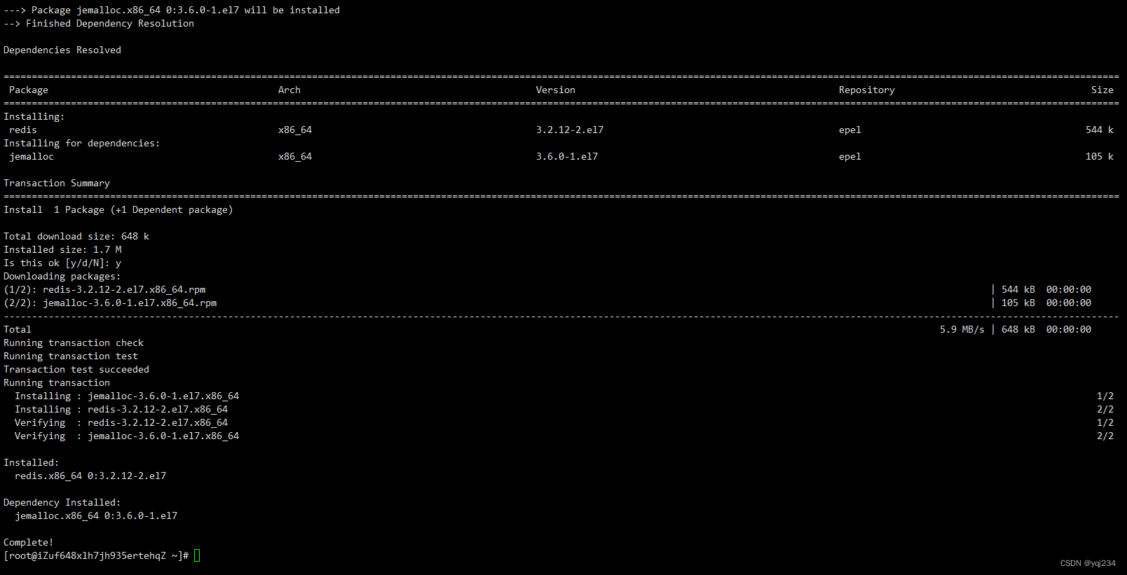 centos通过yum安装redis