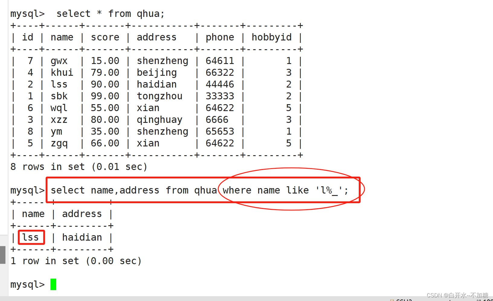 MySQL数据库------------探索高级SQL查询语句（一）